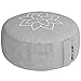 Mindful and Modern Large Meditation Pillow Cushion – Zafu Yoga Bolster Pillow for Best Posture – Buckwheat Hull Filled Round Cushion with Removable Cover + Carry Handle (Slate Grey)thumb 1