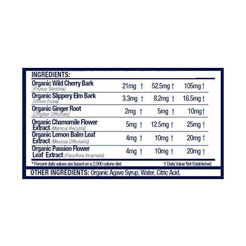Mommy's Bliss Organic Baby Cough Syrup For Night Time, Herbal Supplement Made From Organic Agave, Wild Cherry, Slippery Elm Bark, & Chamomile, 1.67 fl.oz.