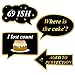 70th Birthday Party Photo Booth Props with Stick (50Counts) for Her Him Funny Chic 70th Birthday Black and Gold Decorations, Konsait 70 Happy Birthday Party Favors Supplies for Adults Men and Women