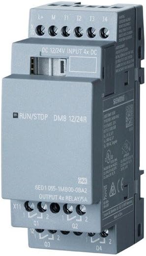 Siemens Logo! DM8 12/24R 0BA2 PLC Expansion Module 24 V/DC, White