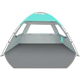 Venustas Beach Tent Sun Shelter for 3/4/6/8 Person, UPF 50+ UV Protection Beach Canopy, Lightweight and Easy Setup Cabana, Portable Shade Tent