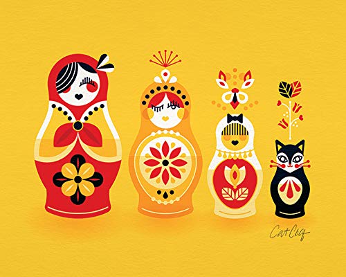 Cat Coquillette (Russian Dolls 40 x 50cm Canvas