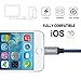 Lightning Cable, TAKAGI 3PACK 6FT iPhone Cable Nylon Braided Lightning Connector to Data Syncing Cord Compatible with and Fast Charging Cable for iPhone X / 8 / 7 /plus/ 6/6s/5/5s/s/SE, iPad (Blue)