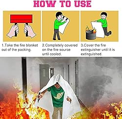 TONYKO Emergency Fire Blankets, Flame Retardant