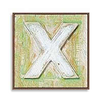 Framed Canvas Wall Art Alphabet Canvas Prints Home Artwork Decoration for Living Room,Bedroom - 16x16 inches