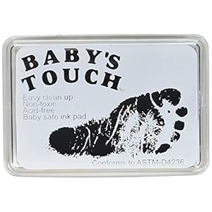 Baby’s Touch Baby Safe Reusable Hand & Foot Print Ink Pads – Black