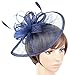 Womens Formal Party Fascinator Hat with Headband for Cocktail Navy Blue