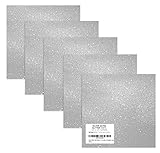 Silver Glitter Vinyl Sheets 12