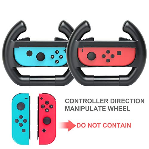 Zhicity Grips for Nintendo Switch Joy-Con, Wear-resistant Handle Kit for Switch Joy Cons Controller, Comfortable Joy-Con Handle Game Controller Kit Accessory for Nintendo Switch 2 Pack (Black)