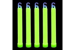 novelinks 50 Pcs 6'' Premium Glow Sticks Bulk - Ultra Bright Large Glow Necklaces Light up Glow in The Dark , Emergency Glow Sticks, Long-lasting Lighting Waterproof(Green)