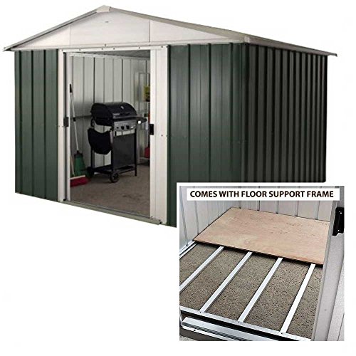 Yardmaster 10Ft x 8Ft Apex Metal Garden Shed with Steel 