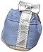 Robeez Girls' Soft Soles with Bow Back Crib Shoe, Peace Out - Chambray, 12-18 Months M US Infant