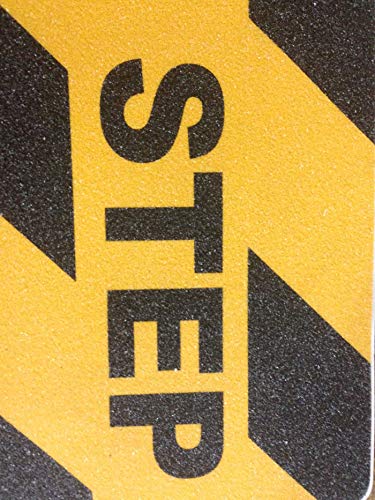 3Pack Watch Your Step Non-Slip Stair Warning Sticker Adhesive Tape Help Prevent Falls Anti Slip Abrasive Treads for Workplace or Home Safety Wet Floor Caution, 6" x 24"