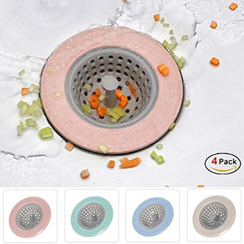 4pcs Kitchen Sink Filter Screen Floor Drain Hair Stopper Hand Sink Plug Bath Catcher Sink Strainer