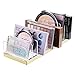 mDesign Plastic Cosmetic Storage - Makeup Storage with 9 Compartments - Cosmetic Storage Box for Makeup Table, Dressing Table or Cabinet - Clear/Brass Color