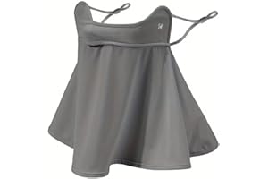 WRELS UPF 50+ Unisex Breathable Cooling Face Cover Sun UV Protection Earloop Neck Gaiter Scarf for Summer Outdoor Activities