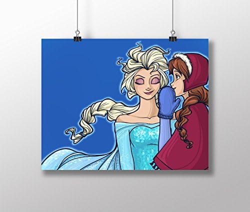 Disney's Frozen Anna and Elsa and Wicked the Musical Mashup Medium 11x14" Art Print