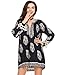 Zeagoo Women's Long Sleeve Casual Tunic Blouse Boho Print Loose Shirt Tops S-XXL