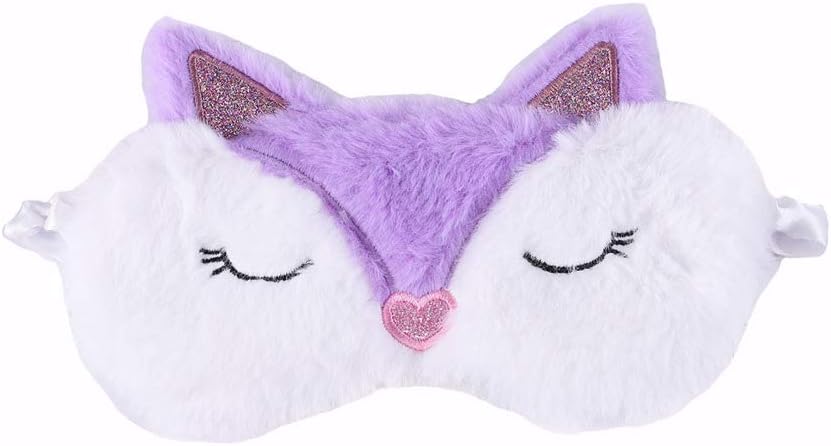 dressfan Cute 3D Fluffy Animal Eye Mask for Sleeping Travel Breathable Eyeshade Cartoon Sleeping Mask Kids Adult Women