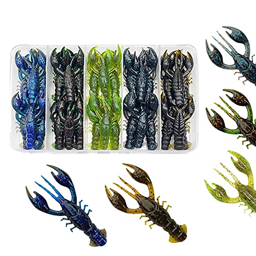 SANTKOL Soft Plastic Crawfish Bait,Crawdad Plastic Baits Creature Lure