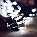 Lalapao Solar Powered String Lights M5 100 LED Clear Mini Fairy Christmas Outdoor Decor Lighting for Outside Indoor Xmas Tree Garden Path Patio Lawn Holiday Bedroom Wedding Decorations (White)