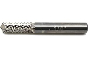 TMAX Solid Carbide Fiberglass Router Bit with 1/4 Inch Shank and 3/4 Inch Cutting Head for Cutting Through Fiberglass, Carbon