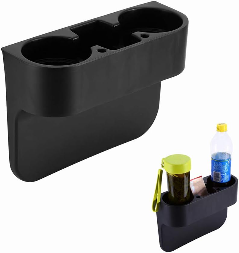 Yosoo Universal Auto Truck Car Seat Drink Cup Holder Valet Beverage Can Bottle Food Mount Stand Storage Box (Black)