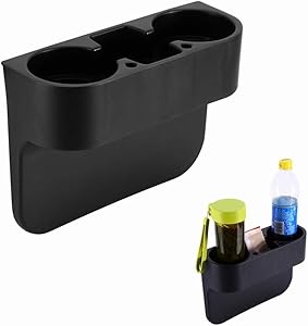 Yosoo Universal Auto Truck Car Seat Drink Cup Holder Valet Beverage Can Bottle Food Mount Stand Storage Box (Black)