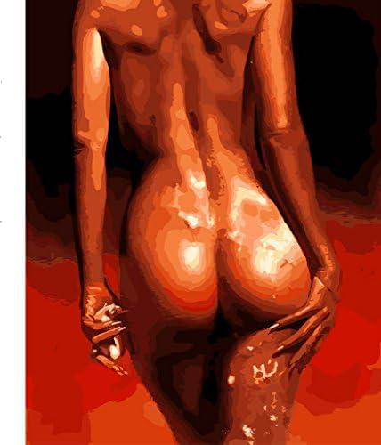 [Wooden Frame]Diy Oil Painting for Kids, Students, Adults Beginner,Paint by Number Kits-20x16 inch,Sexy Lady