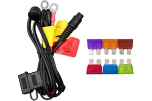 Gerbing 12V Battery Harness with 6 Color-coded Fuses – Replacement Battery Harness Compatible with 12V Heated Clothing