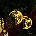 LuckLED Original Moon Solar String Lights, 20ft 30 LED Christmas Lights with Light Sensor for Outdoor, Gardens, Homes, Wedding, Christmas Party and Holiday Decor(Warm White)