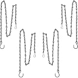 Outus Hanging Chain for Hanging Bird Feeders, Birdbaths, Planters and Lanterns, 4 Pack (35 Inch, Black)