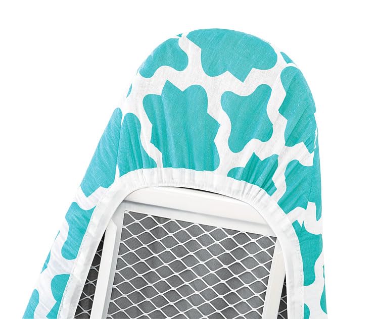 Whitmor Reversible Ironing Board Cover and Pad, Concord Turquoise, 54.0x15.0