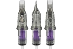 BISHOP TATTOO SUPPLY Bishop Tattoo Da Vinci V2 Cartridges - Regular - 12 Gage With 07 Pins - Curved Magnum Medium - 20 Cartridges