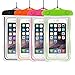 4Pack Universal Floatable Waterproof Cases Case Dry Bags CaseHigh Shop Transparent Covers Color Submersible for Cellphones Under 5.8 Inch Bumper Case Fashion Design (4 Pack:Black+Orange+Pink+Green)