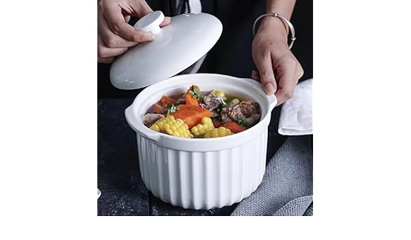 YUWANW Recipiente Con La Tapa Grande Hogar Cuenco De Cerámica ...