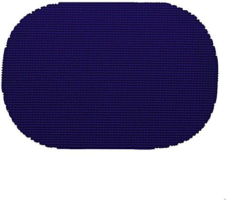 12 Piece Navy Placemats,(Set of 12), Machine Washable, Solid Pattern, Oval Shape, Contemporary And Traditional Style, Perfect For Everyday Entertaining, Season Or Holiday Lace Material, Royal Blue