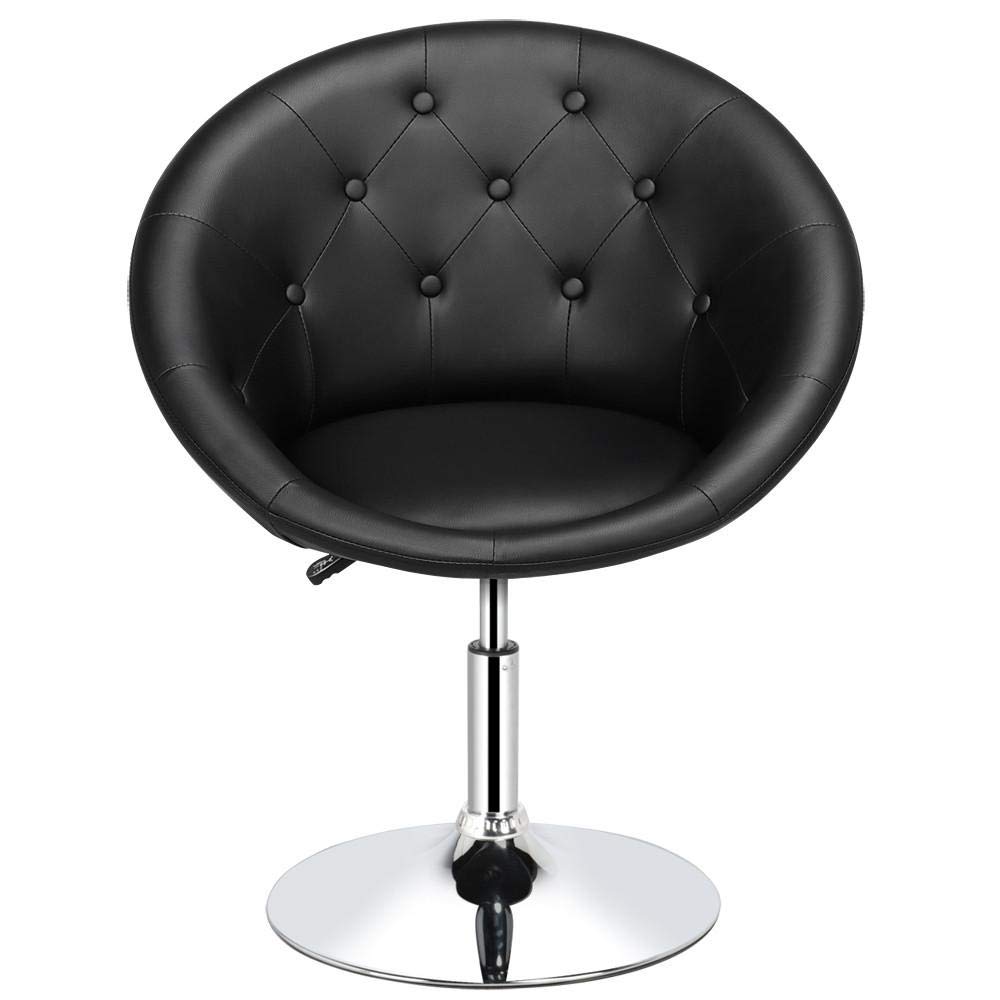 Yaheetech Contemporary Round Tufted Back Tilt Swivel Accent Chair