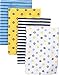 Gerber Unisex-Baby 4-Pack Flannel Burp Cloth, Multisport, 20
