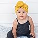 Voberry Kids Baby Bohemian Head Wrap Cap Cute Cotton Turban Knot Hat (Yellow 1)