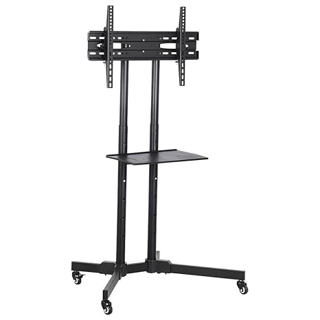 Yaheetech TV Ständer 32'– 65' Universal Fernsehtisch mit Halterung Mobile Standfuß höhenverstellbar TV Wagen für LCD LED Trag