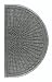 WaterHog Eco Grand Half Oval Entrance Mat, Indoor/Outdoor Black Smoke Floor Mat 1.8' Length x 3' Width, Grey Ash by M+A Matting primary