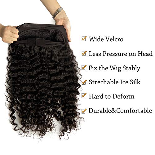 Short-Culry-Headband-Wigs-Human-Hair-Natural-Black-Virgin-Hair-Deep-Wave-None-Lace-Front-Wigs-Glueless-Brazilian-Remy-Hair-Machine-Made-Headband-Wigs-Nature-Color-for-Black-Women-150-Density-12Inch