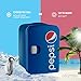 Gourmia GMF660 Pepsi Thermoelectric Mini Fridge Cooler and Warmer - 4 Liter/ 6 Can - For Home,Office, Car, Dorm or Boat - Compact & Portable - AC & DC Power Cords - Blue