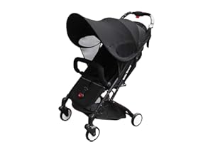 ITODA Universal Stroller Sun Cover Foldable Waterproof Pushchair Sun Canopy UV Protection Infant Pram Sun Visor for Outdoors Stroll(Only Sun Shade)