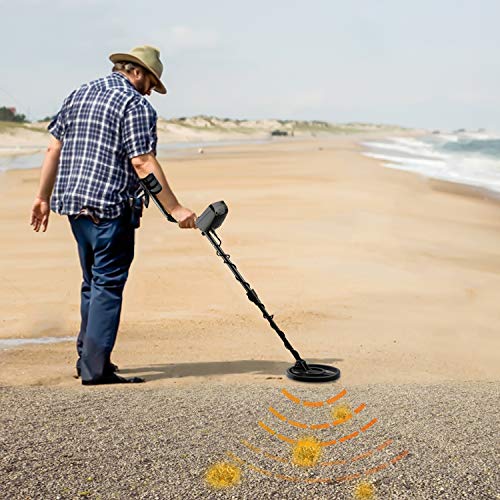 kuman Detector with Headphone Jack, High-Accuracy Metal Finder w, Orange
