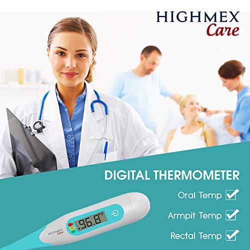 Thermometer Medical Fever Baby Thermometer - Quick 10 Sec Read Oral Rectal Axillary Digital Clinical Termometro with Smiley Fever Indicator for Babies, Infants, Children, Adults and Pets - Thumbnail 7