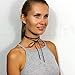 BodyJ4You Long Chain Wrap Choker Necklaces Set 3 Pieces Gothic Black Velvet Necklace