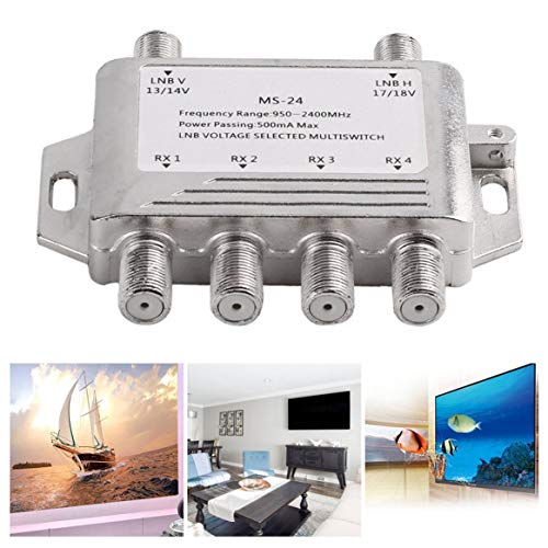 Dalkeyie Mini 2x4 JS-MS24 Satellite Signal Multiswitch LNB Voltage Selected Switch