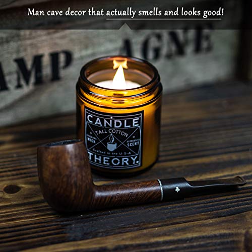 Candle Theory Man Cave Decor, 4 Oz Candels Room Decor for Men, Candles Men, Crackling Candles